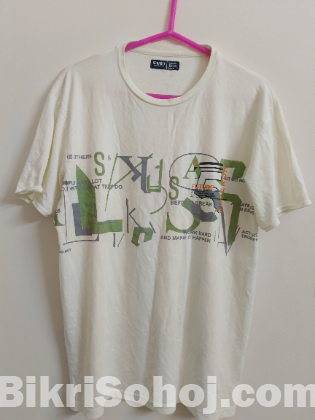 White Full Cotton t shirt